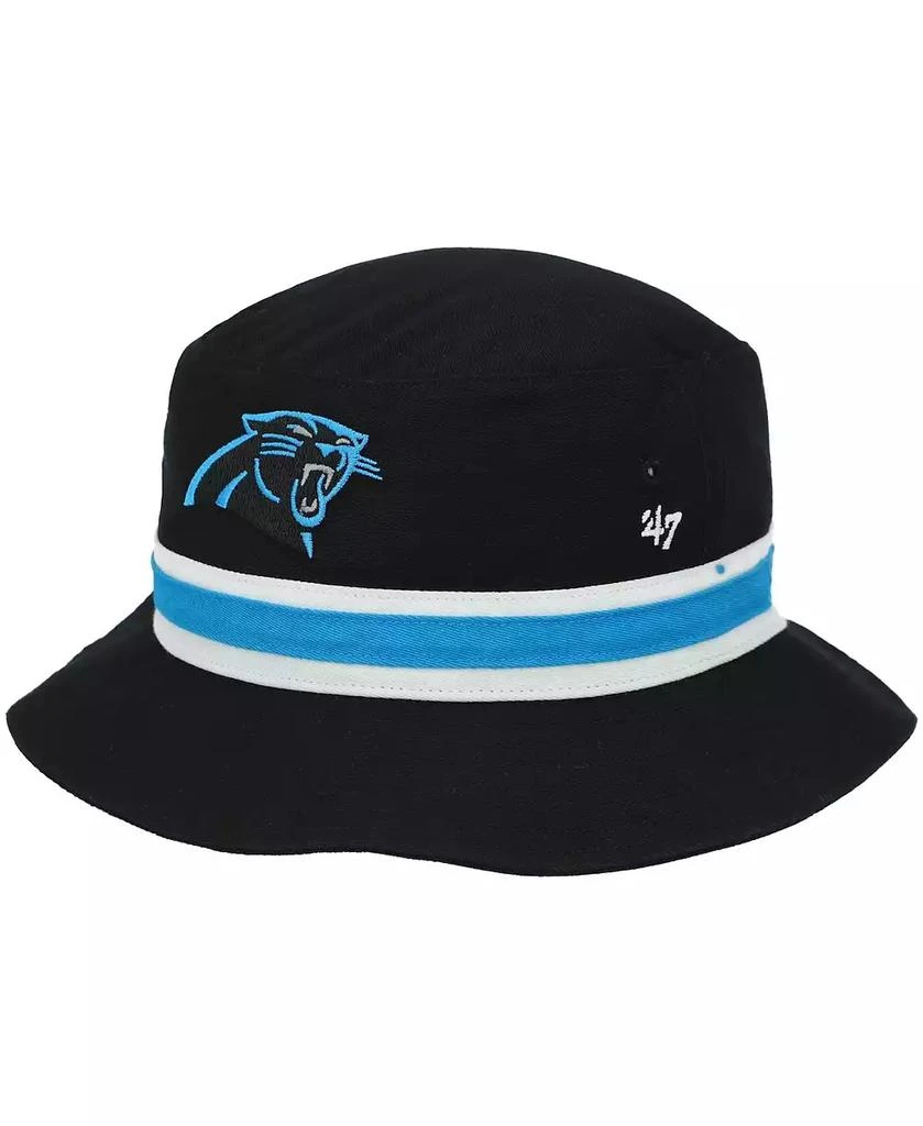 47 Brand Men's Black Carolina Panthers Striped Bucket Hat 1
