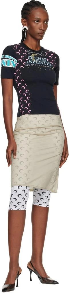 MARINE SERRE Crystal Moon Stud Single Earring 4