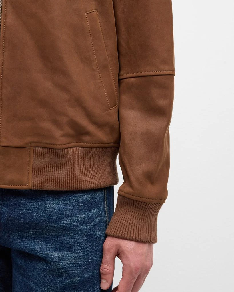 Neiman Marcus Men's Classic Leather Bomber Jacket 5