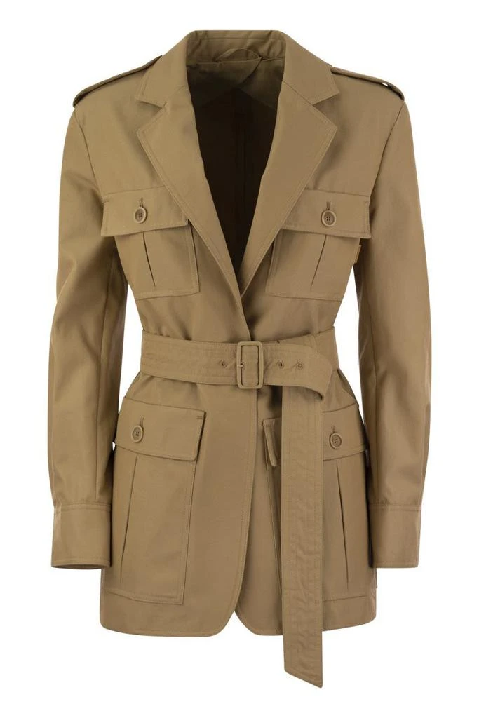 Max Mara Max Mara Pacos - Drip-Proof Canvas Safari Jacket 1