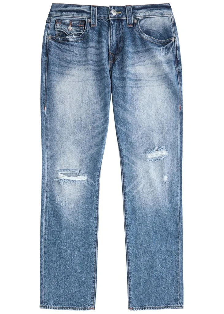 True Religion Ricky distressed straight-leg jeans 1