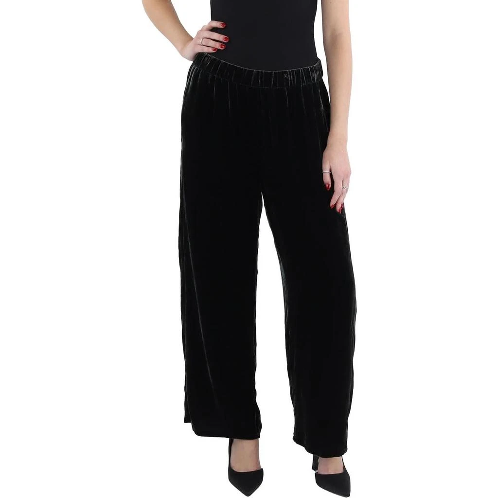 Eileen Fisher Womens Velvet Elastic Waist Ankle Pants 1