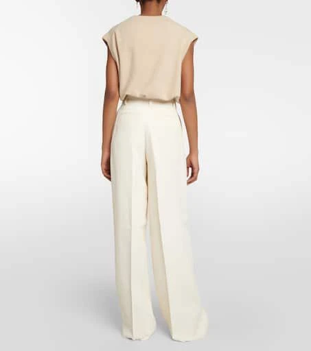 AMIRI Pleated high-rise wide-leg pants 3