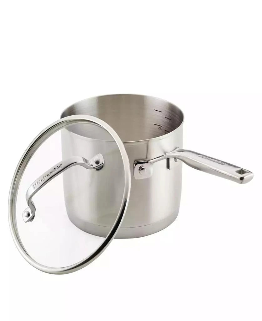 KitchenAid 3 Ply Base Stainless Steel 3 Quart Saucepan with Lid 3