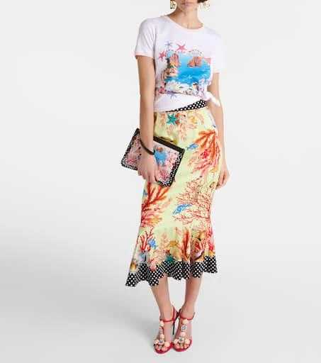 Dolce 
Gabbana Capri printed cotton jersey T-shirt 2