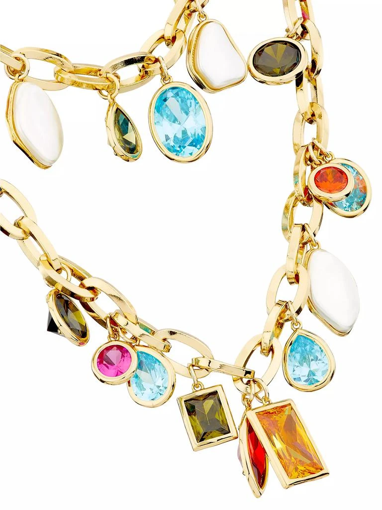 Ramy Brook Millie Goldtone, Cubic Zirconia & Glass Crystal Chain Belt 4
