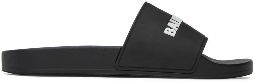 Balenciaga Black Pool Slides 1
