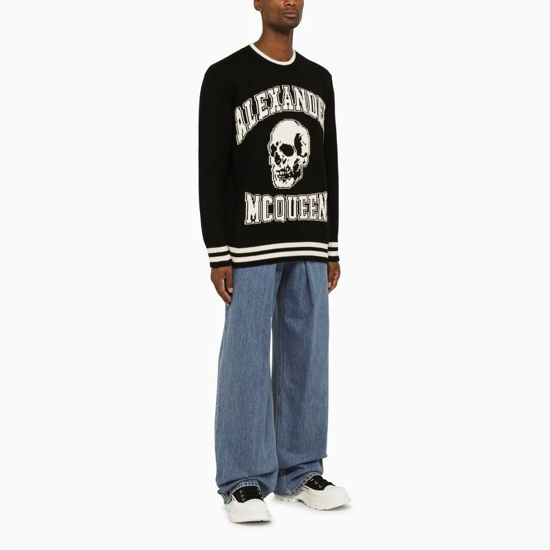 ALEXANDER MCQUEEN Alexander McQueen Black/white Varsity pullover 3