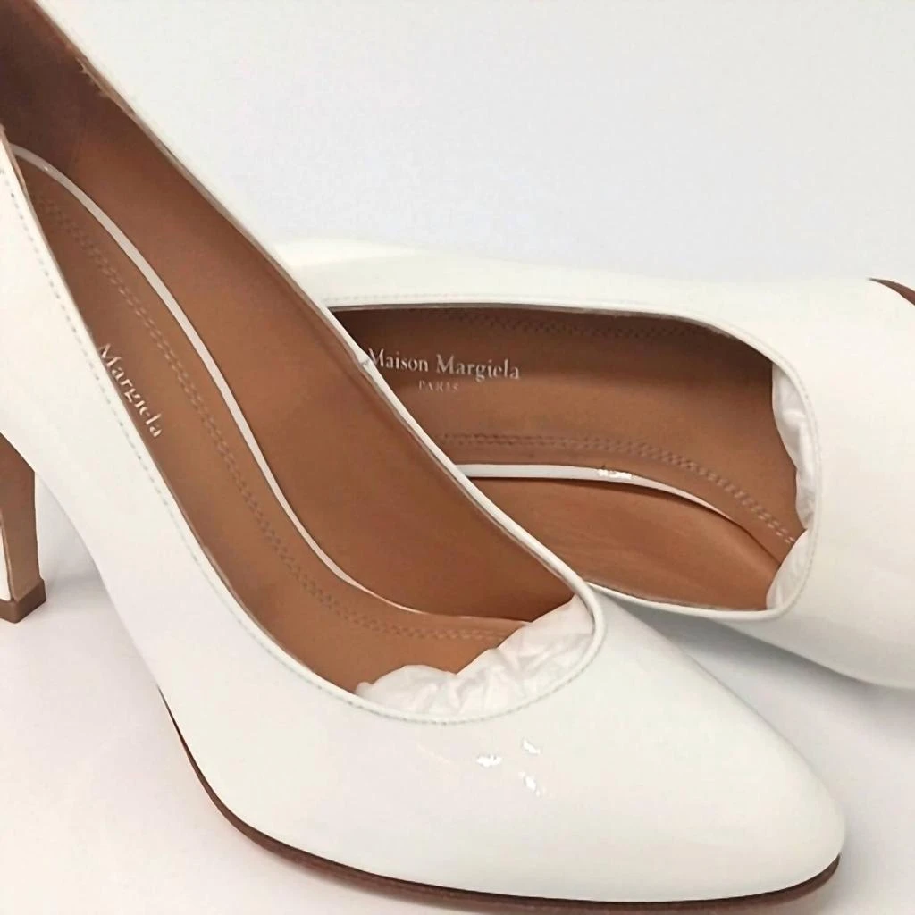 MAISON MARGIELA Women
s Patent Leather Court Pumps In White 2