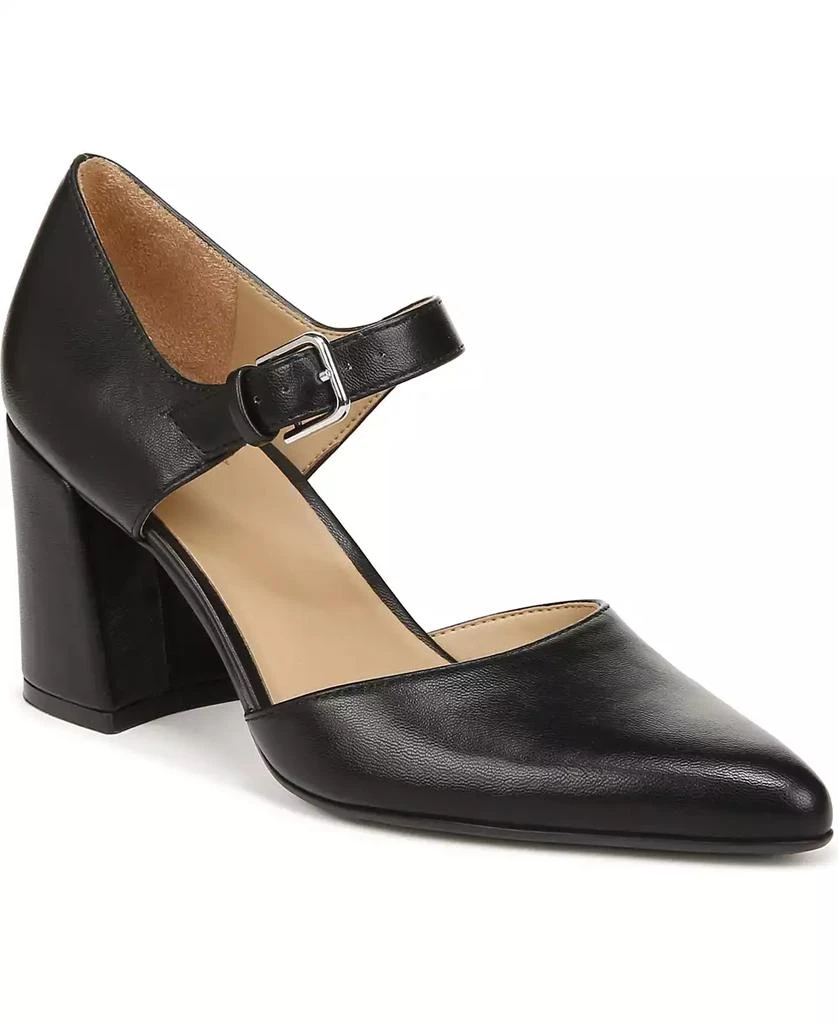 Naturalizer Women's Pixie Mary Jane Pointed Toe Block Heel Pumps 1