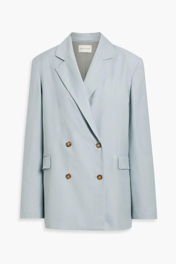 Loulou Studio Ivory Leather Davao Blazer - Suits - BeyondStyle