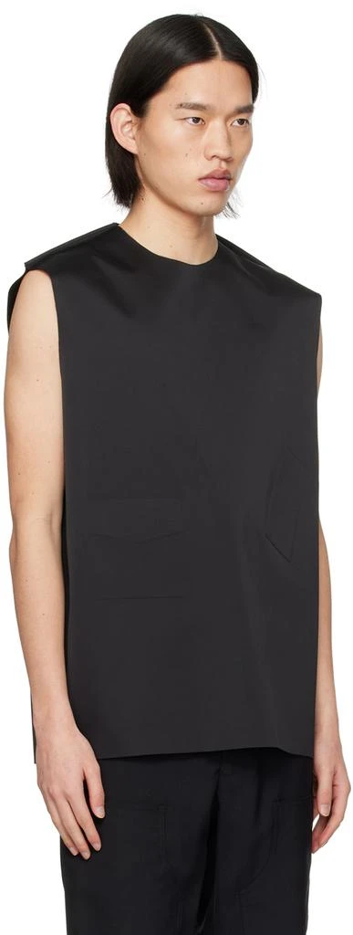 We11done Black Pocket Embossed Tank Top 2