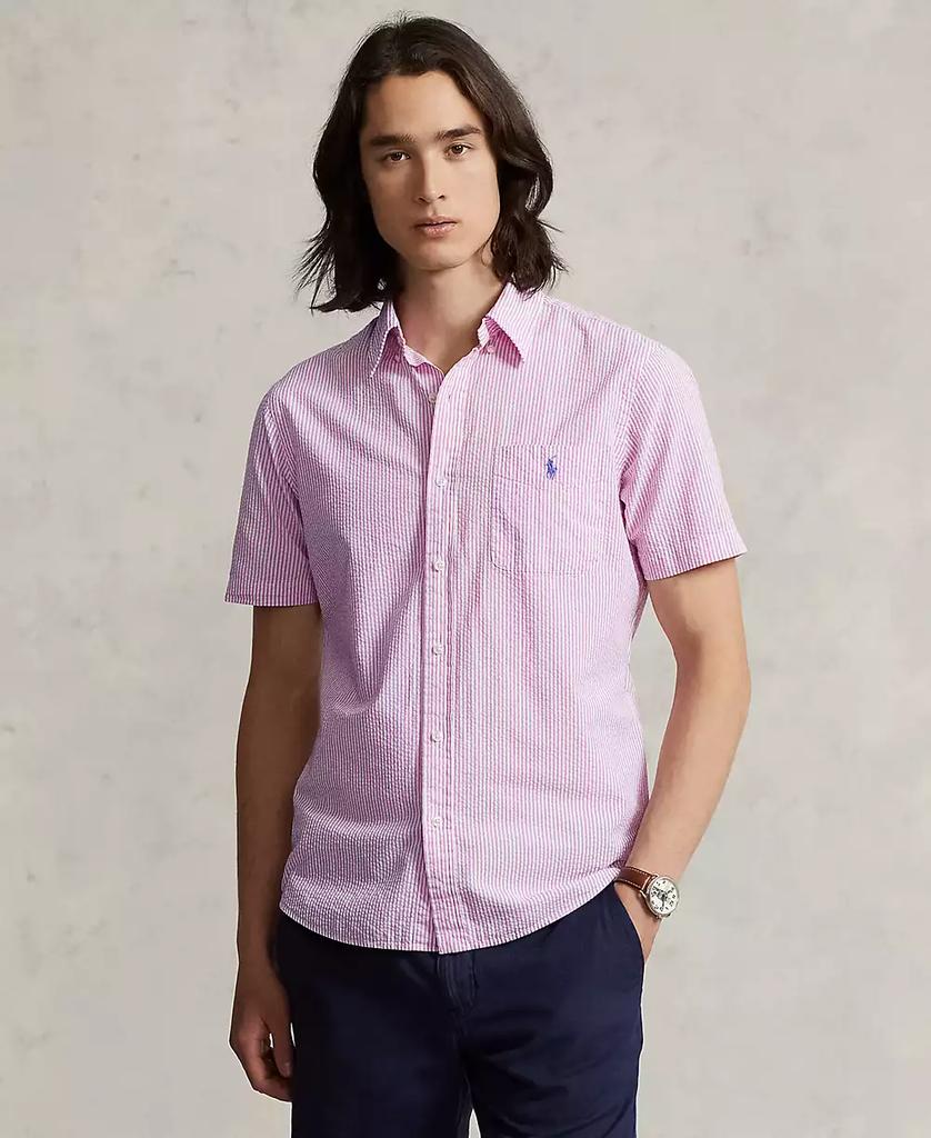 Classic fit seersucker shirt online