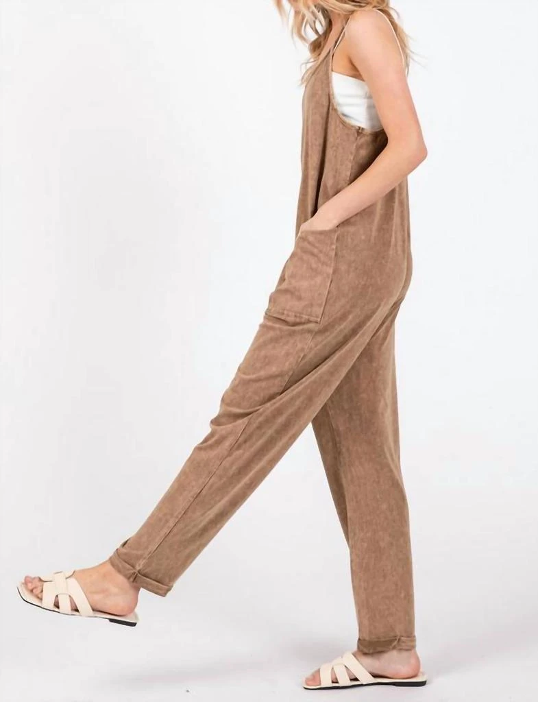 FINAL TOUCH Final Touch - Final Touch Relaxed Mineral Wash Jumpsuit 2