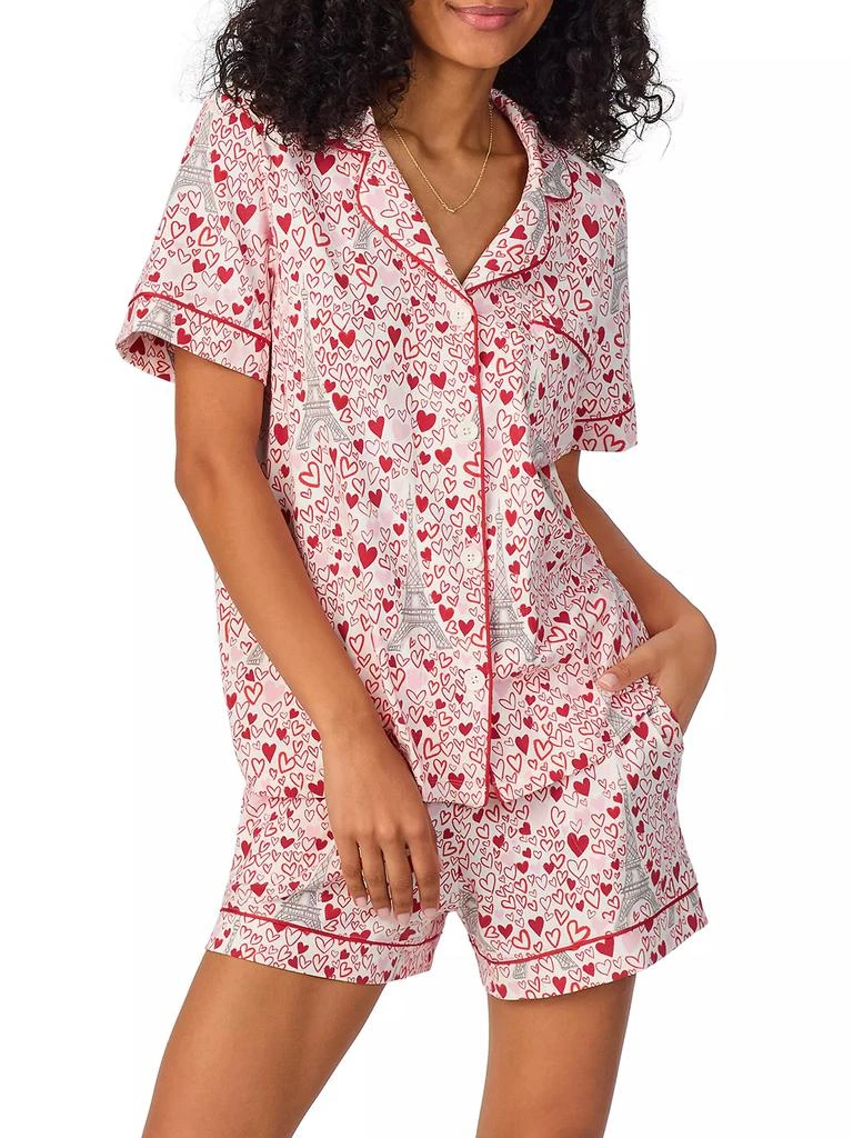 BedHead Pajamas Eiffel Tower 2-Piece Pajama Boxer Shorts Set 1