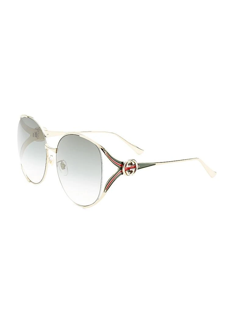 Gucci Fork 63MM Round Sunglasses