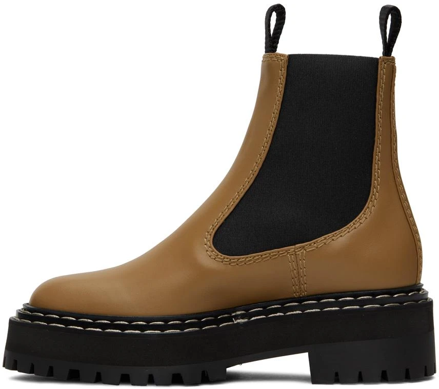 Proenza Schouler Tan Platform Chelsea Boots 3