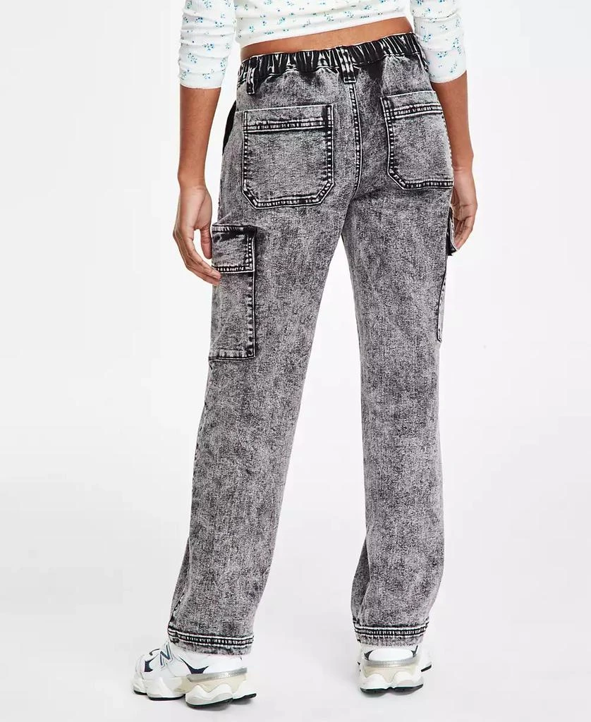 Madden Girl Juniors' Wide-Leg Cargo Skater Jeans 2