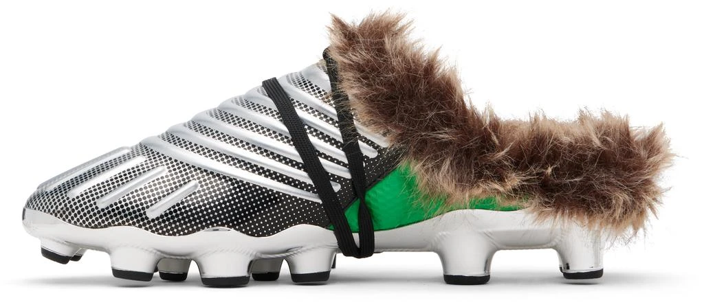 Balmain Silver
Green Half Time Faux Fur-Lined Mule Slip-on Loafers 3