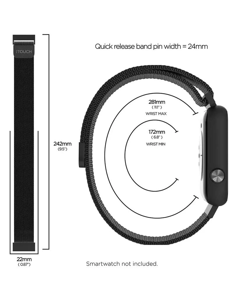 iTouch Unisex Air 4 Zinc Alloy Mesh Watch Strap 5