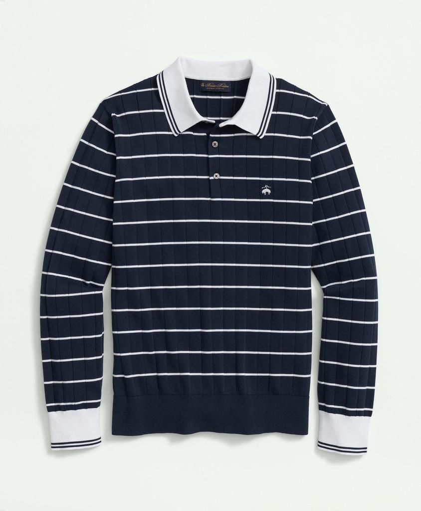 Brooks Brothers Vintage-Inspired Long-Sleeve Tennis Polo in Supima® Cotton