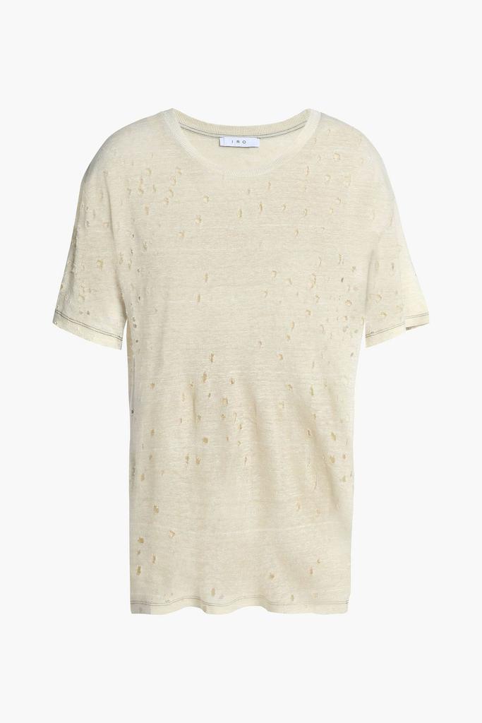 IRO Orlana distressed linen T-shirt