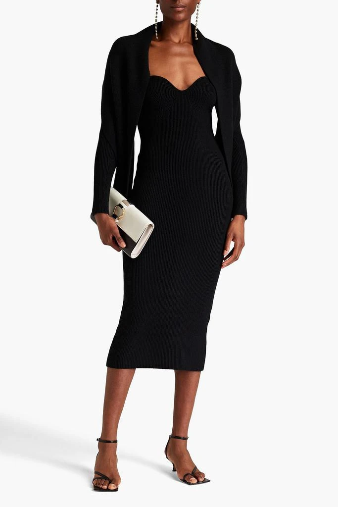 Arch4 Coco ribbed cashmere midi dress 2