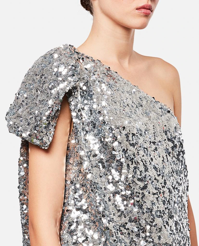 Halpern One Shoulder Top With Sequins 4