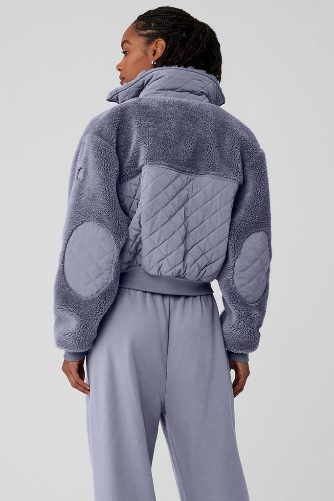 Alo Sherpa Edge Bomber - Fog - Jackets - Free Shipping - BeyondStyle