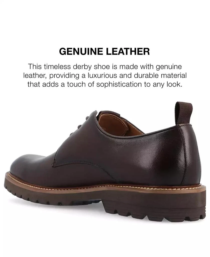 Thomas & Vine Men's Davies Tru Comfort Foam Plain Toe Lace-up Derby Shoes 8