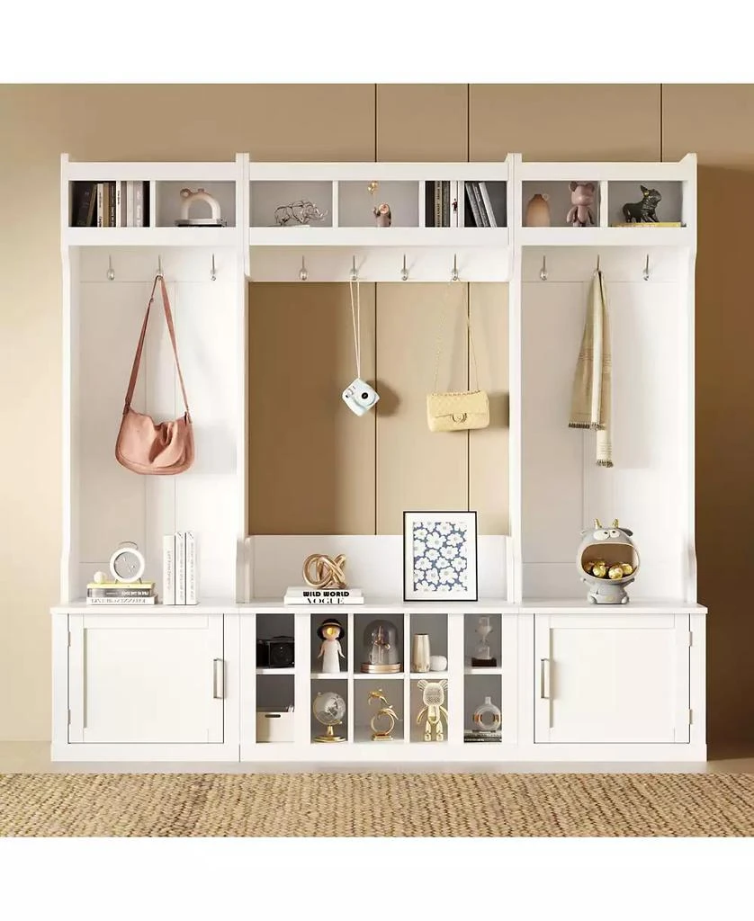 Streamdale Furniture On-Trend Hall Tree with Bench, Coat Rack 
Shoe Storage 2