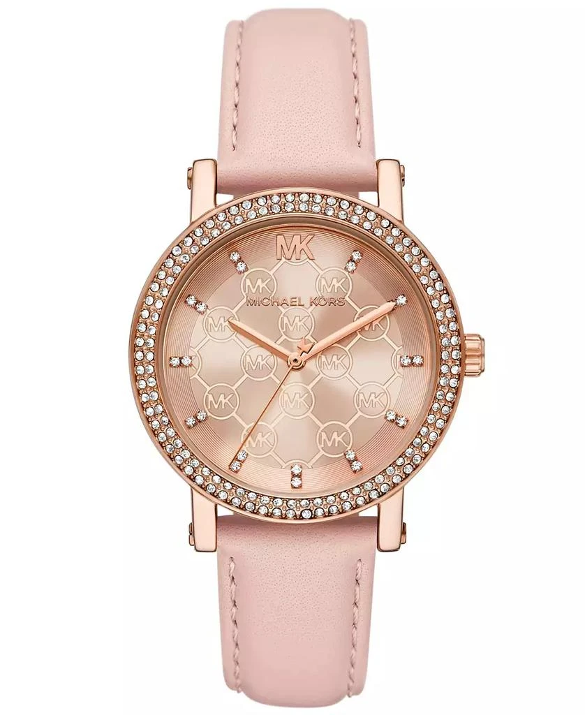 Michael Kors Women's Corey Three-Hand Blush Leather Watch 38mm 1