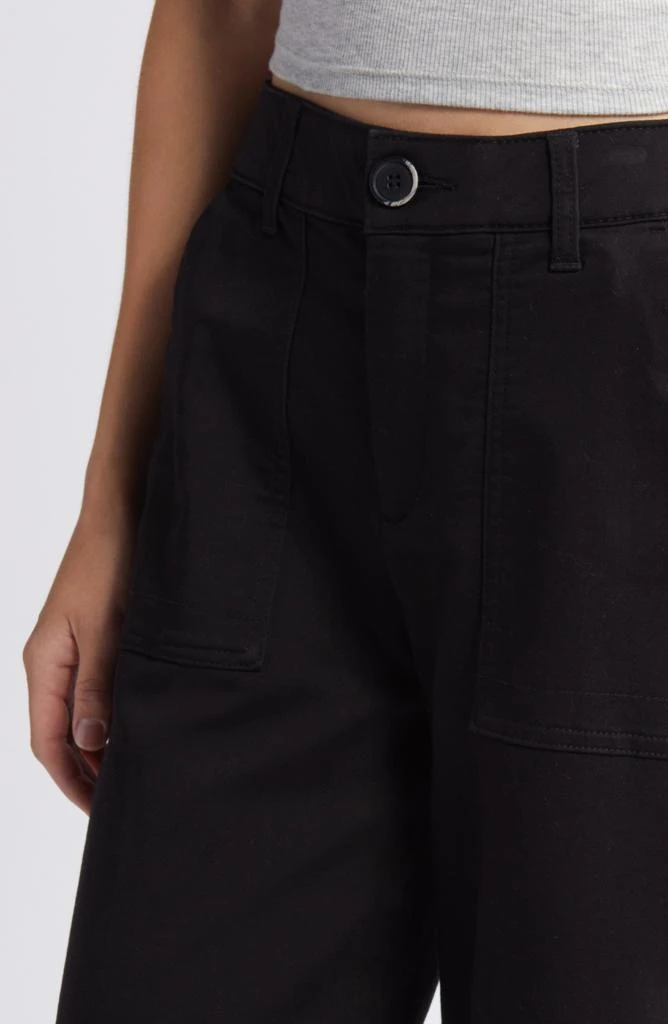 Wit & Wisdom 'Ab'Solution Skyrise Patch Pocket Crop Wide Leg Twill Pants 4