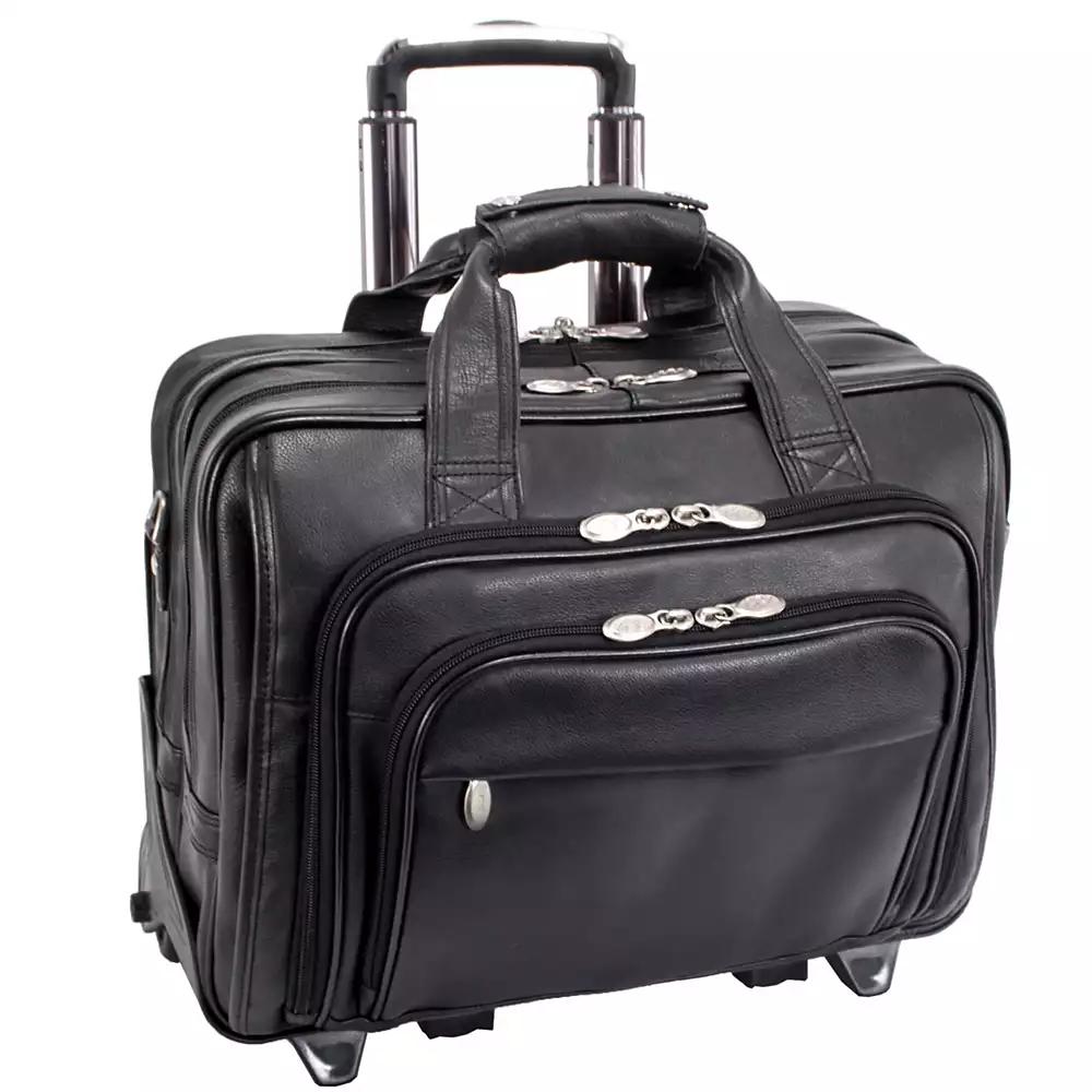 McKlein Gold Coast, 17" Patented Detachable -Wheeled Laptop Briefcase