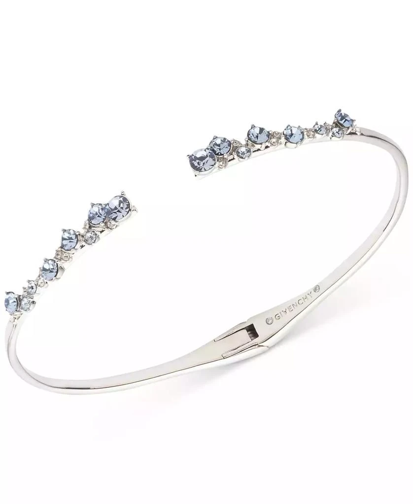 Givenchy Silver-Tone 2-Pc. Set Stone Scatter Cluster Cuff Bangle Bracelet & Matching Drop Earrings 2