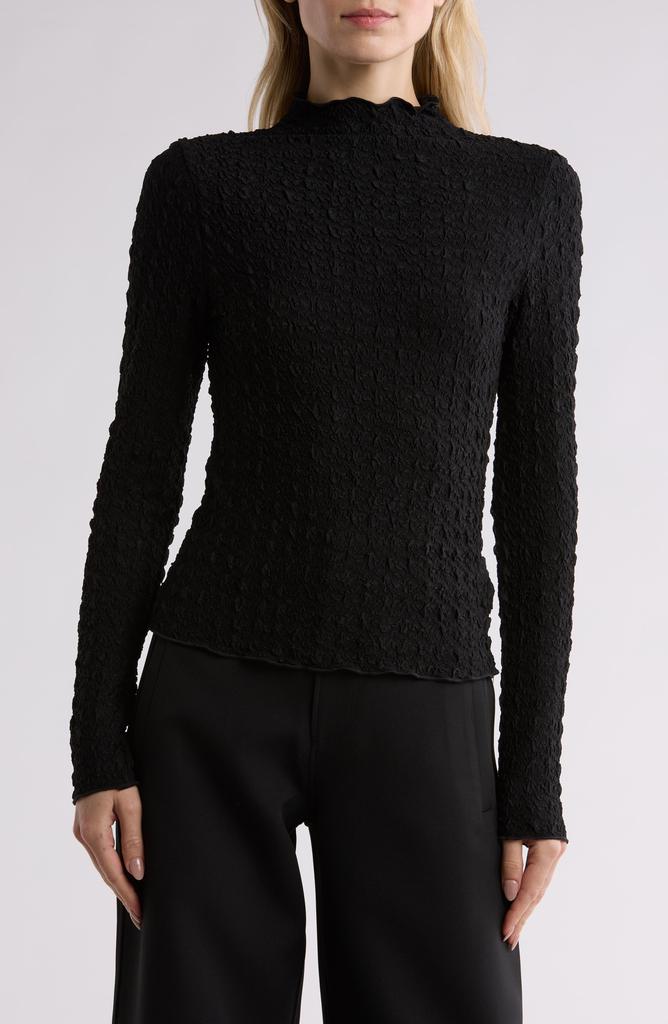 Jason Wu Funnel Neck Long Sleeve Textured Top