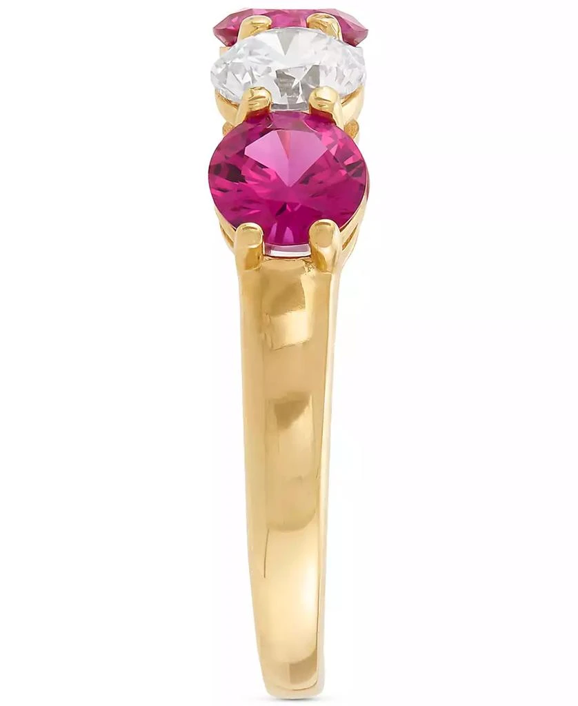 Grown With Love Lab Grown Emerald (1-1/3 ct. t.w.) & Lab Grown Diamond (1 ct. t.w.) Five Stone Ring in 14k Gold (Also in Lab Grown Ruby & Lab Grown Sapphire) 4