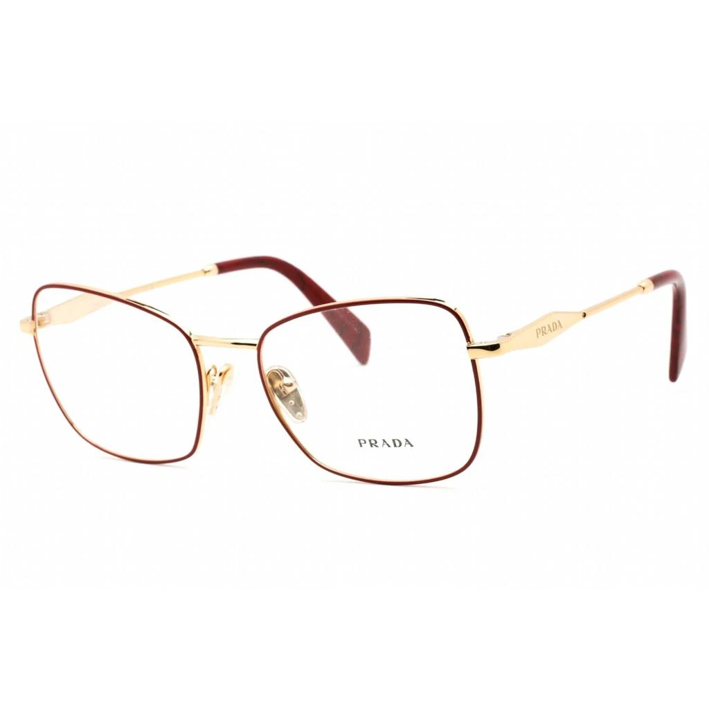 Prada Prada Women's Eyeglasses - Full Rim Butterfly Red/Gold Metal Frame | 0PR 53ZV 12F1O1 1