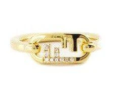 Fendi Fendi O
Lock Embelllished Ring