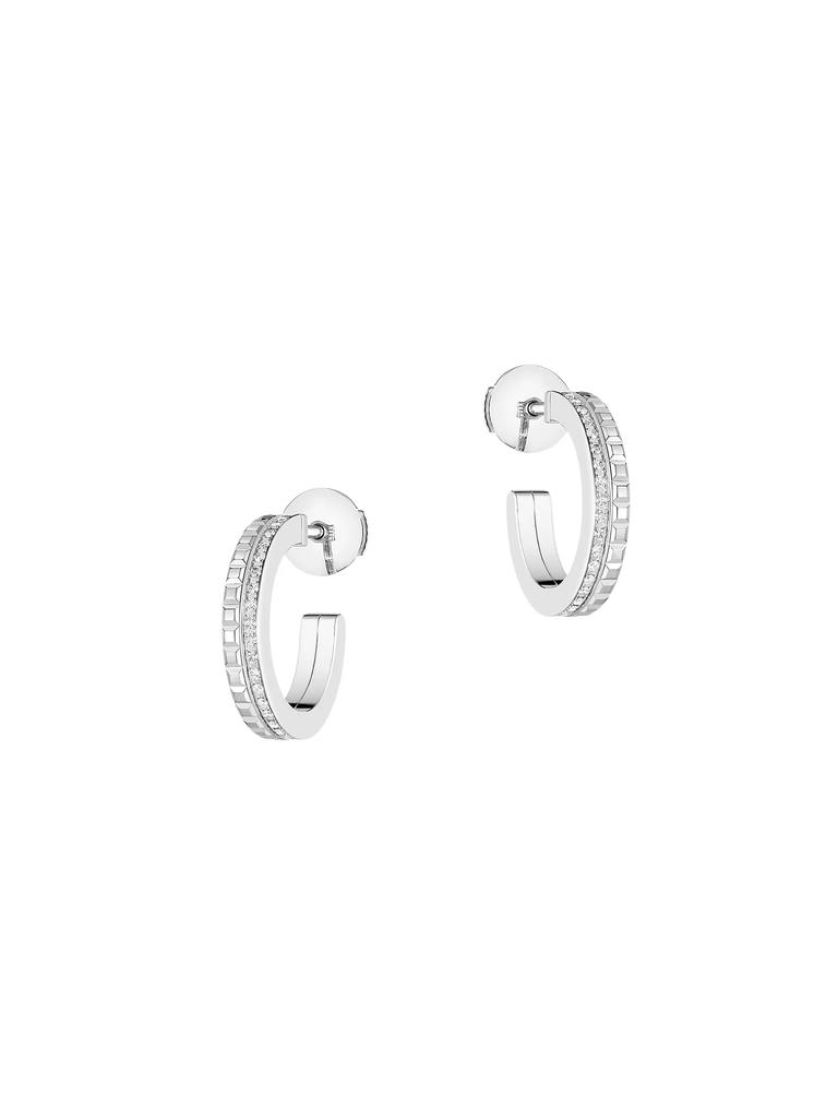 Boucheron Quatre Radiant Edition 18K White Gold & 0.24 TCW Diamond Hoop Earrings