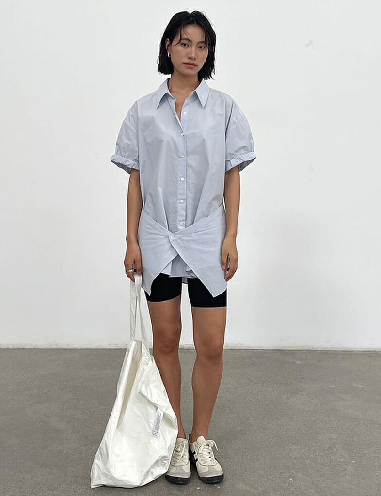 Pixie Market Rolled Sleeve layered Shirt -PREORDER