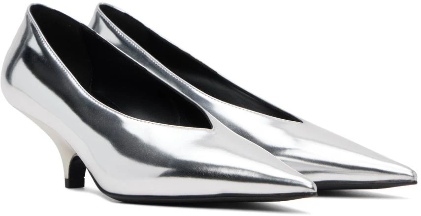 Totême Silver 'The Wedge' Heels 4