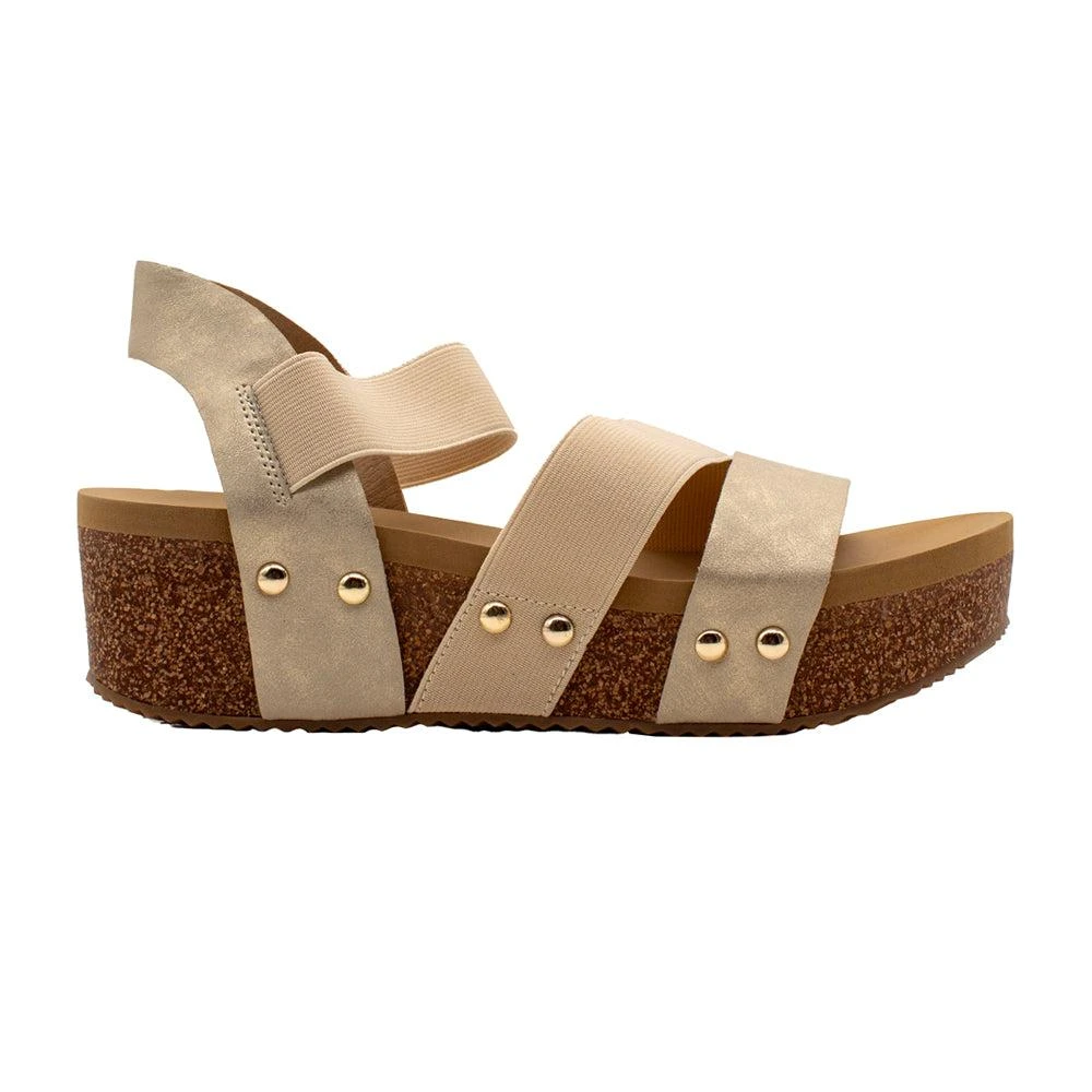 VOLATILE Picnic Stretch Wedge Sandals 1