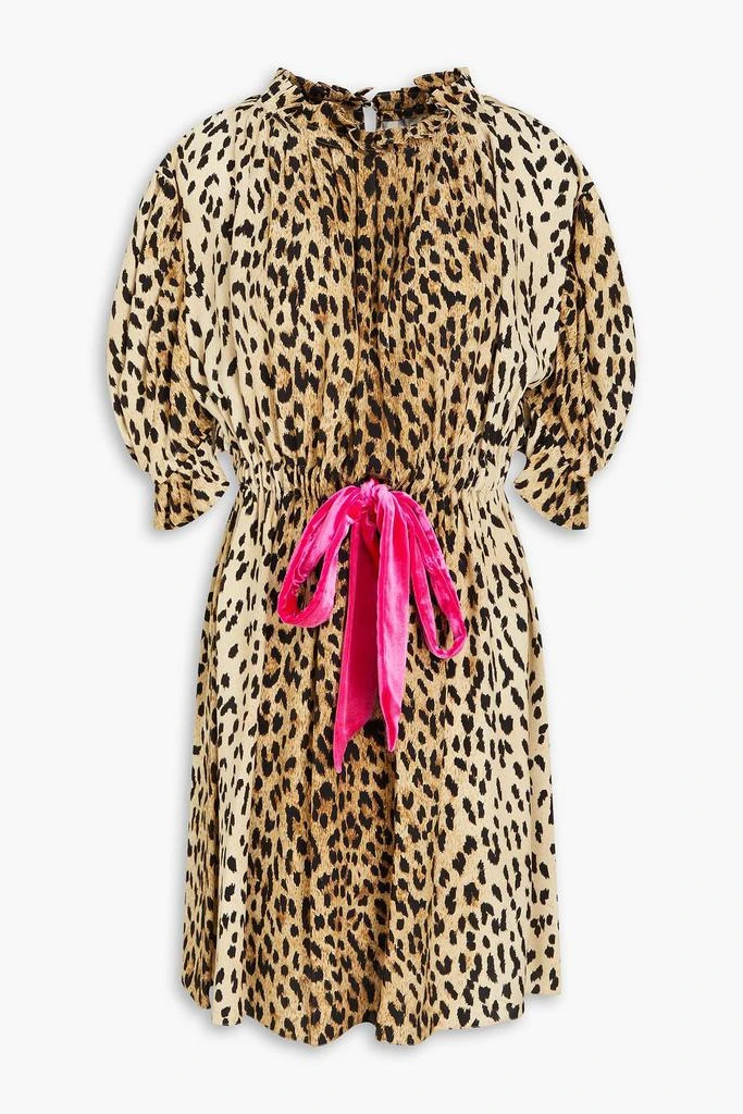 Valentino Leopard-print silk crepe de chine mini dress 1