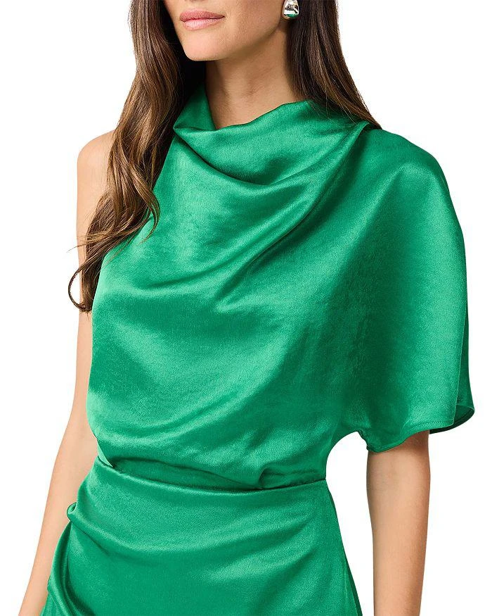 Elliatt Ameera Satin Draped One Shoulder Mini Dress 4