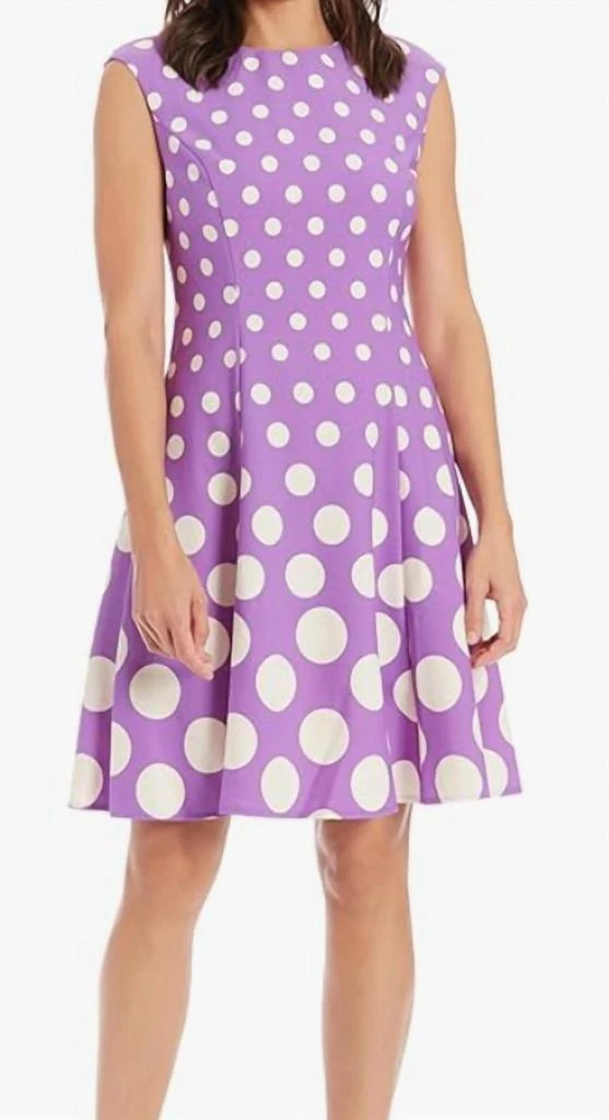 London Times - Cap Sleeve Dotted Fit & Flare Dress  On Sale Now with Up to  51% Off | Discover Exclusive Deals & Savings at BeyondStyle  Authentic London  Times women >