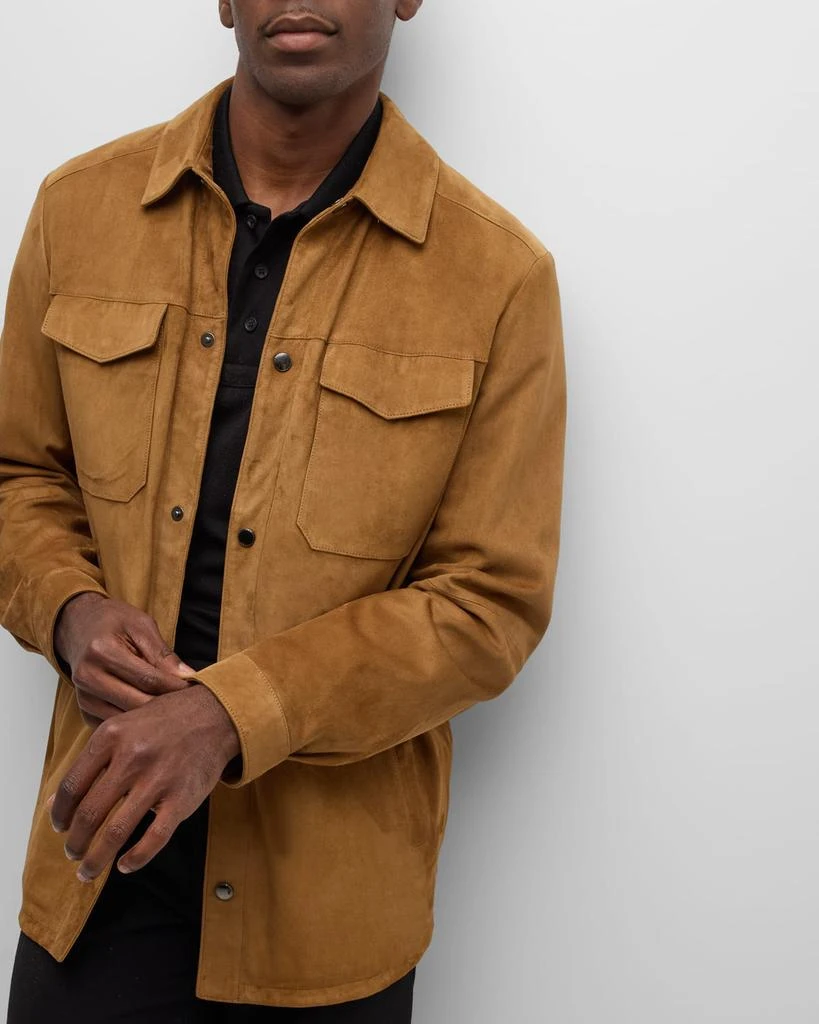 Canali Men's Suede Overshirt 7