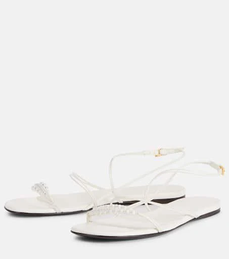 Khaite Loop leather sandals 4