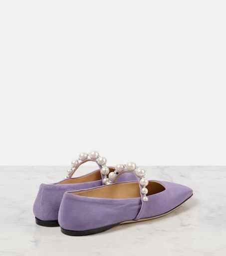 Jimmy Choo Ade embellished suede ballet flats 3