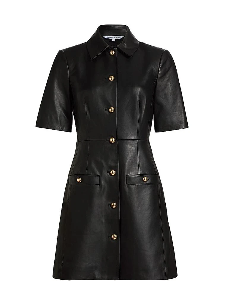 VERONICA BEARD Paige Leather Minidress 1